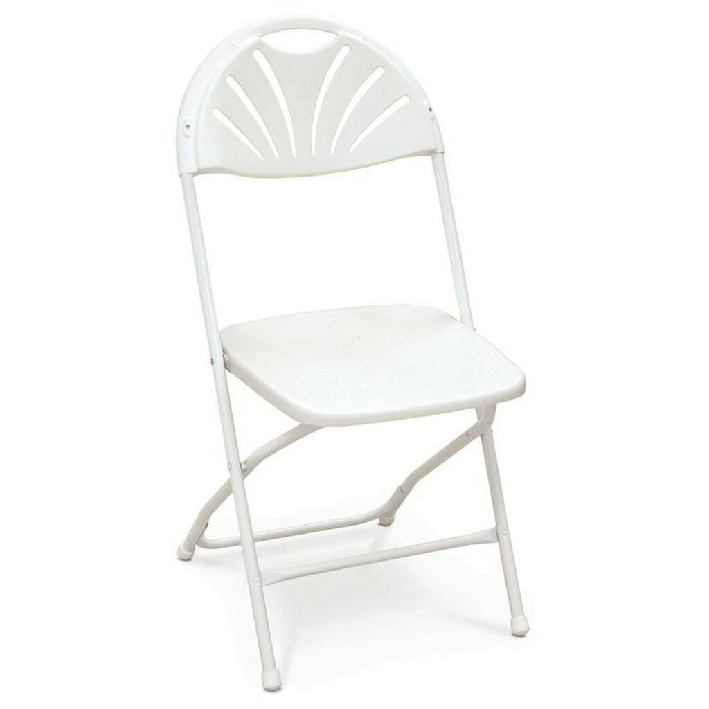 Steel Frame Stackable Fanback Folding Chair